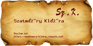 Szatmáry Klára névjegykártya